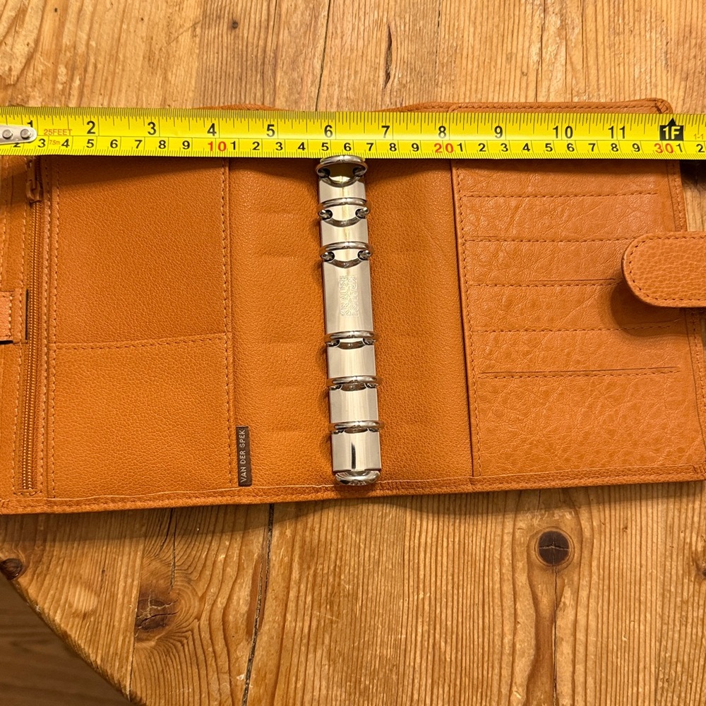 Leather Planner Organizer in Tan - Classic Home Office Accessory - Picture 13 of 13